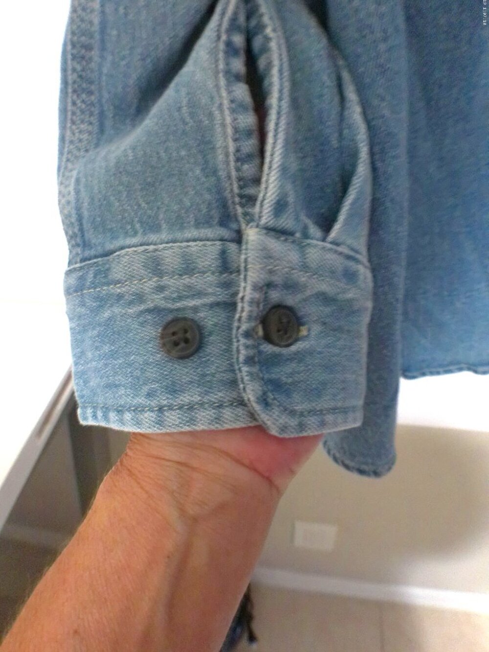 Free Assembly Denim Button Front Shirt NWT Men's 3XL - Picture 5 of 6